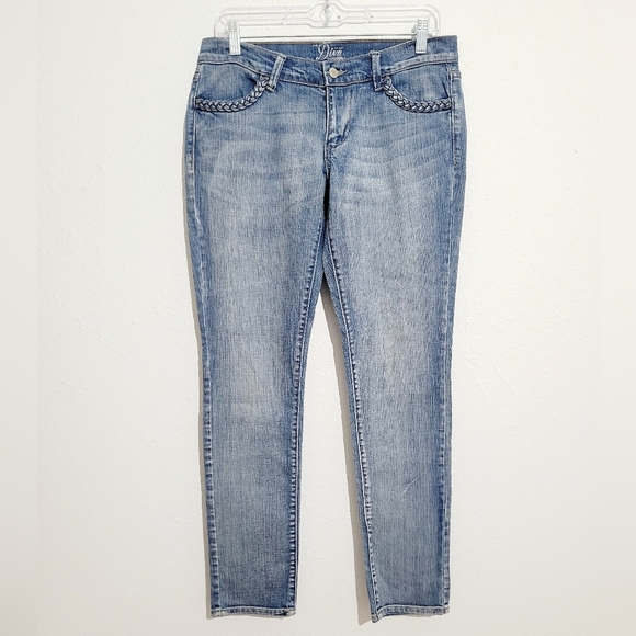 Old Navy The Diva Women's Blue Mid-Rise Straight Leg Stretch Denim Jeans Size 4 - Picture 1 of 12